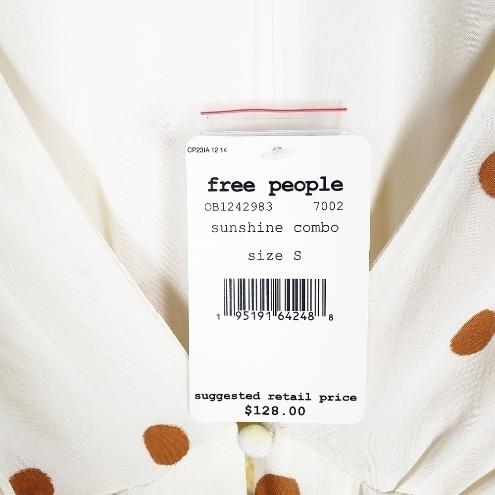 FREE PEOPLE Date Night mini dress buttons NWT - Picture 6 of 7